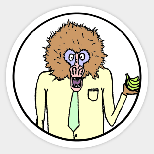 Working Baboon Sticker